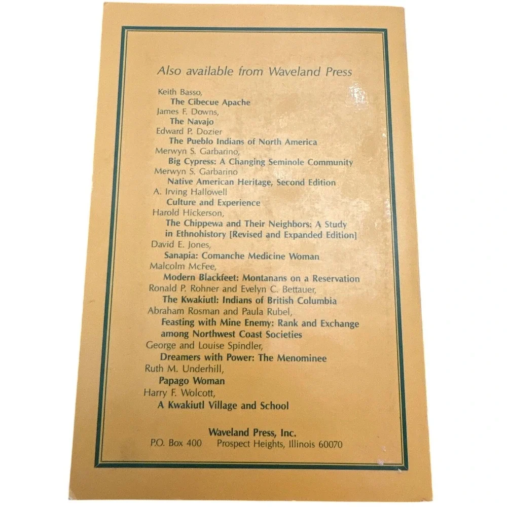 The Chippewa and Their Neighbors Ethnohistory Harold Hickerson 1988 Paperback‎